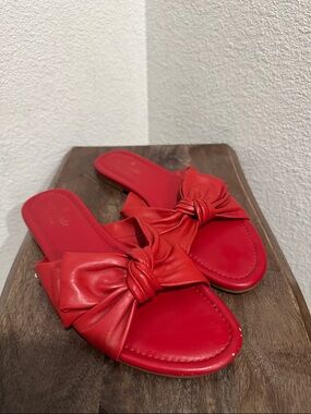 Kate Spade New York Bikini Bow Slide Sandals Red Size 9